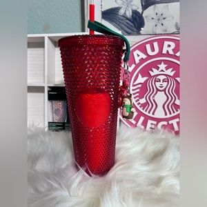 Starbucks China Red Studded Tumbler Cup New